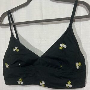 urban outfitters, size small, black floral tank top